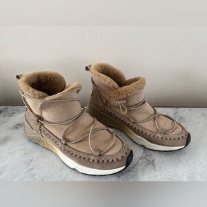 Ash Mitsouko Shearling & Suede Sneaker Booties